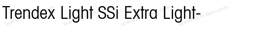 Trendex Light SSi Extra Light字体转换